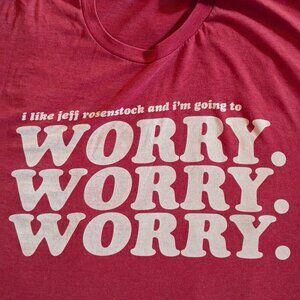 Jeff Rosenstock WORRY Red T-Shirt XL